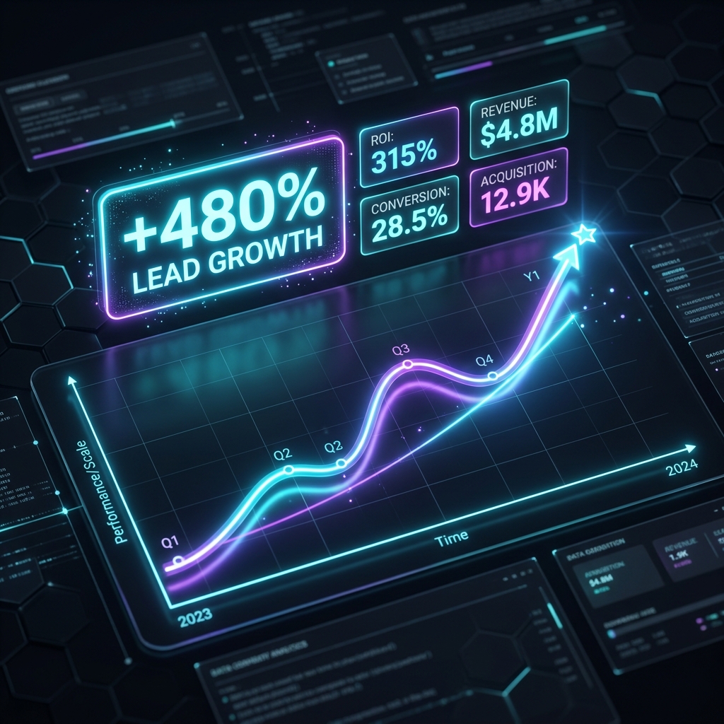 Victory Ads corporate growth and digital ecosystem chart